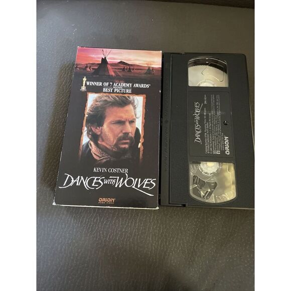 DANCES WITH WOLVES Kevin Costner VHS Video  Tape 7 Academy Awards Vintage 1990 - Picture 7 of 7